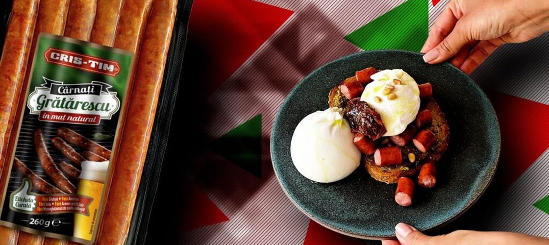 VIDEO | Brunch cu cârnați, ou poșat, pesto și burrata. O rețetă simplă pentru un mic dejun consistent