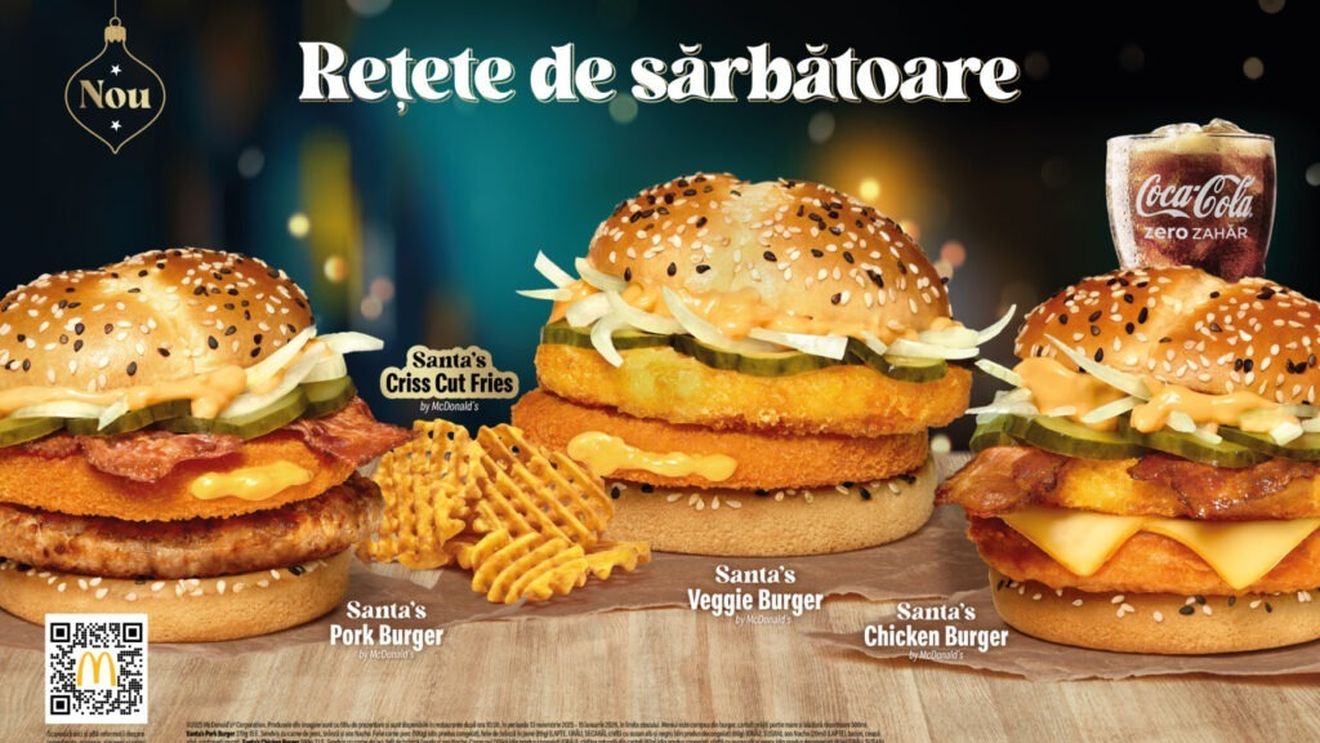 Gustul sărbătorilor de iarnă este aici/ McDonald’s lansează noua ediție Winter Burgers și Criss Cut Fries