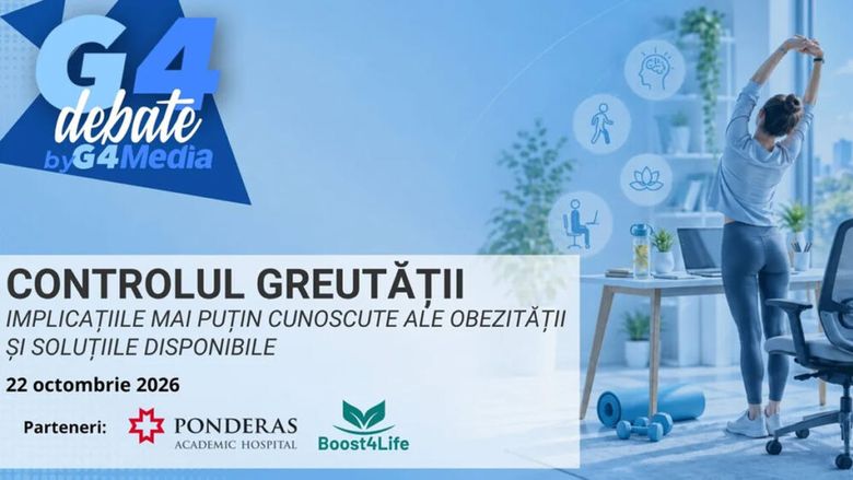 Dezbaterea „Controlul greutății: implicațiile mai puțin cunoscute ale obezității și soluțiile disponibile” / Urmărește LIVE pe G4Media joi, de la ora 10.00