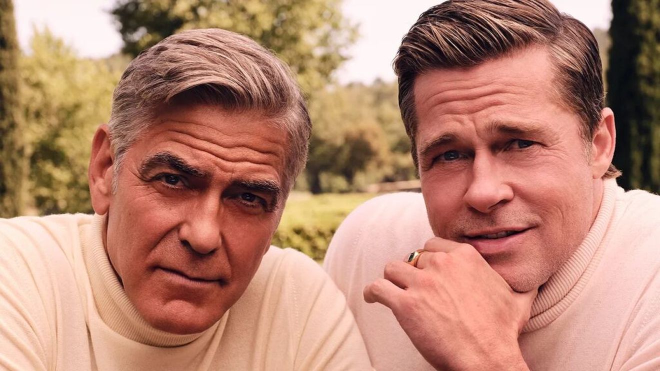 Brad Pitt a pozat cu George Clooney pentru revista GQ la vinăria pe care și-o dispută în instanță cu Angelina Jolie