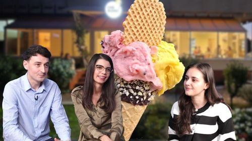 VIDEO | CANDY BAR | Cosi Buono, gelateria artizanală din Iași, care produce cantități mici, dar folosind ingrediente naturale/ Raluca Petrilă: „Înghețata artizanală are mai puține grăsimi și mai mult lapte comparativ cu cea din comerț”