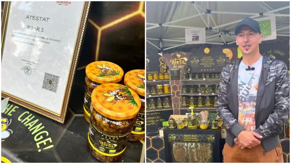 Ioan-Cosmin Herța, apicultor ale cărui produse au ajuns pe masa Papei, despre importurile din China și alte state: „Miere spălată” / Mierea adevărată e un medicament / „Nu poți să extinzi piața pe partea de ecologic, pentru că te lovești de pesticide!”