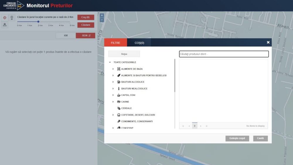 Monitorul Preţurilor, actualizat cu o secţiune dedicată produselor cu adaos comercial plafonat
