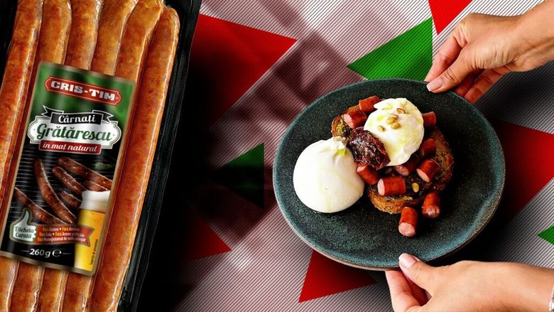 VIDEO | Brunch cu cârnați, ou poșat, pesto și burrata. O rețetă simplă pentru un mic dejun consistent