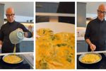 Frittata „dezordonată” a lui Stanley Tucci cu doar 3 ingrediente, gata în câteva minute /  Rețeta actorului a devenit virală pe Instagram.