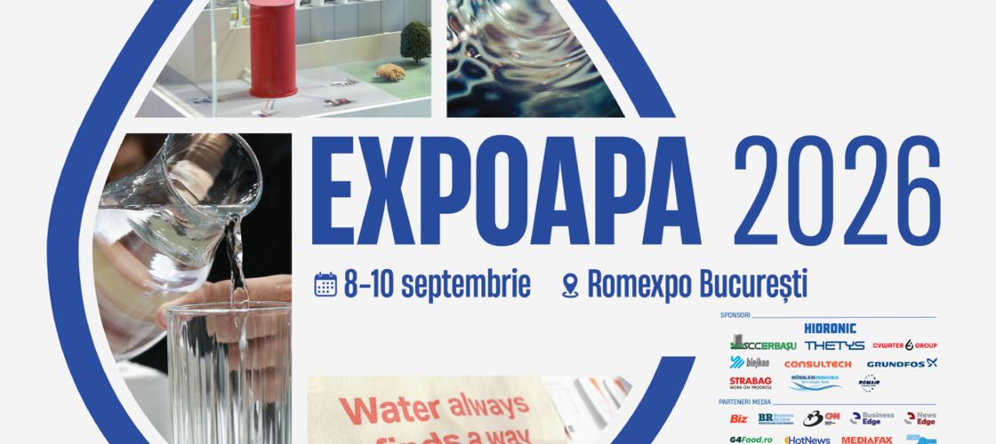 Liderii industriei apei vin la București. ExpoApa 2026 are loc între 8 și 10 septembrie