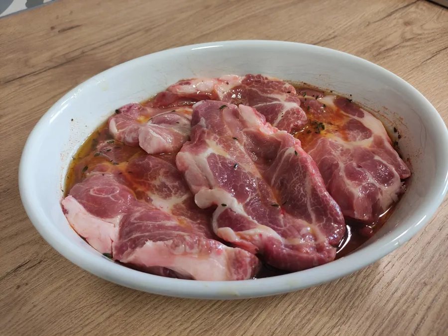 marinata, friptura de porc