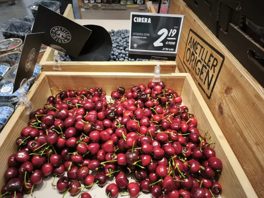 Cireșele, mai ieftine în Spania