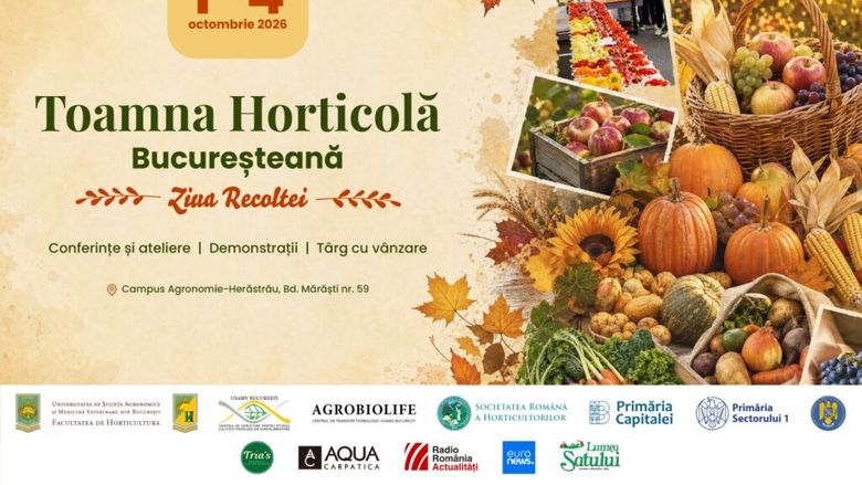 Toamna Horticolă Bucureșteană, între 1 și 4 octombrie la USAMV. Peste 100 de expozanți și 30 de ateliere