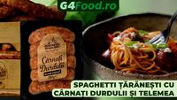 REȚETĂ VIDEO | Spaghetti țărănești cu Cârnați Durdulii și telemea. Rețeta care transformă câteva ingrediente simple într-o masă plină de gust