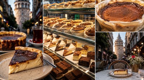 FOTO | Desertul spaniol pentru care turiștii stau la coadă în... Istanbul! Se vinde la doi pași de Turnul Galata / Cât costă o felie de San Sebastian Cheesecake