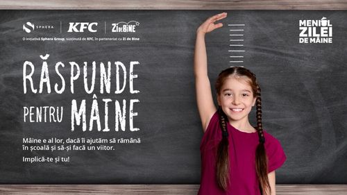 „Meniul Zilei de Mâine”: 50 de copii primesc sprijin pentru a rămâne în școală / Sphera Franchise Group și Asociația ZI de BINE ajută elevii vulnerabili din Ferentari să continue studiile / Donațiile vin din restaurante KFC