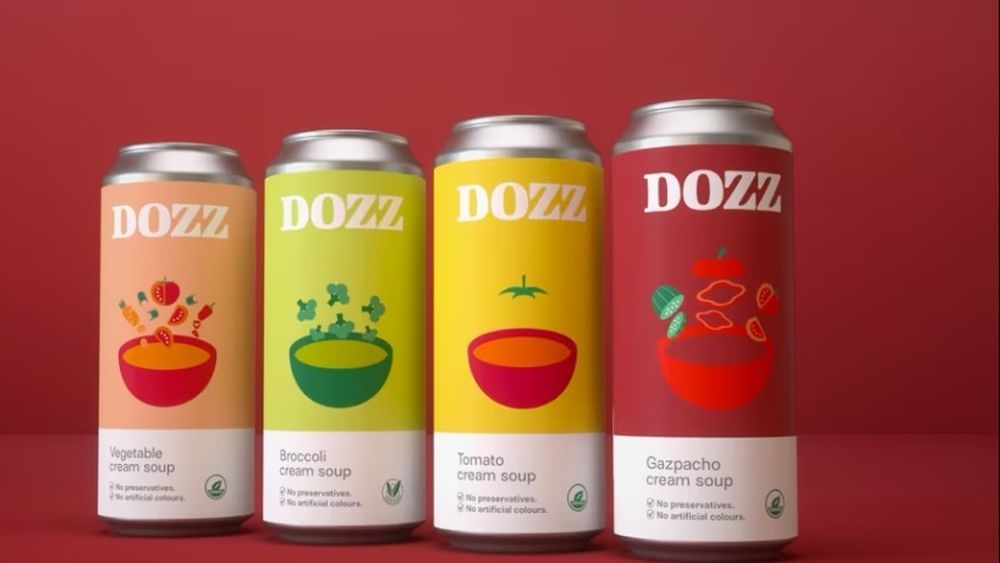 Dozz Soup, prima supă la cutie lansată în România / Este produsă în fabrica de la Voluntari, iar noua gamă cuprinde nouă sortimente, printre care roșii, mix de legume, broccoli, gazpacho sau pui