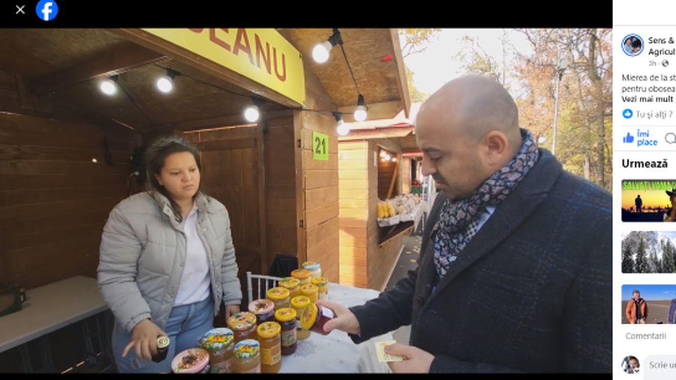 ”Viața la minister e extenuantă și avem nevoie de energizante”, secretar de stat în Ministerul Agriculturii, la standul unui apicultor participant la Târgul Produselor din Balcani