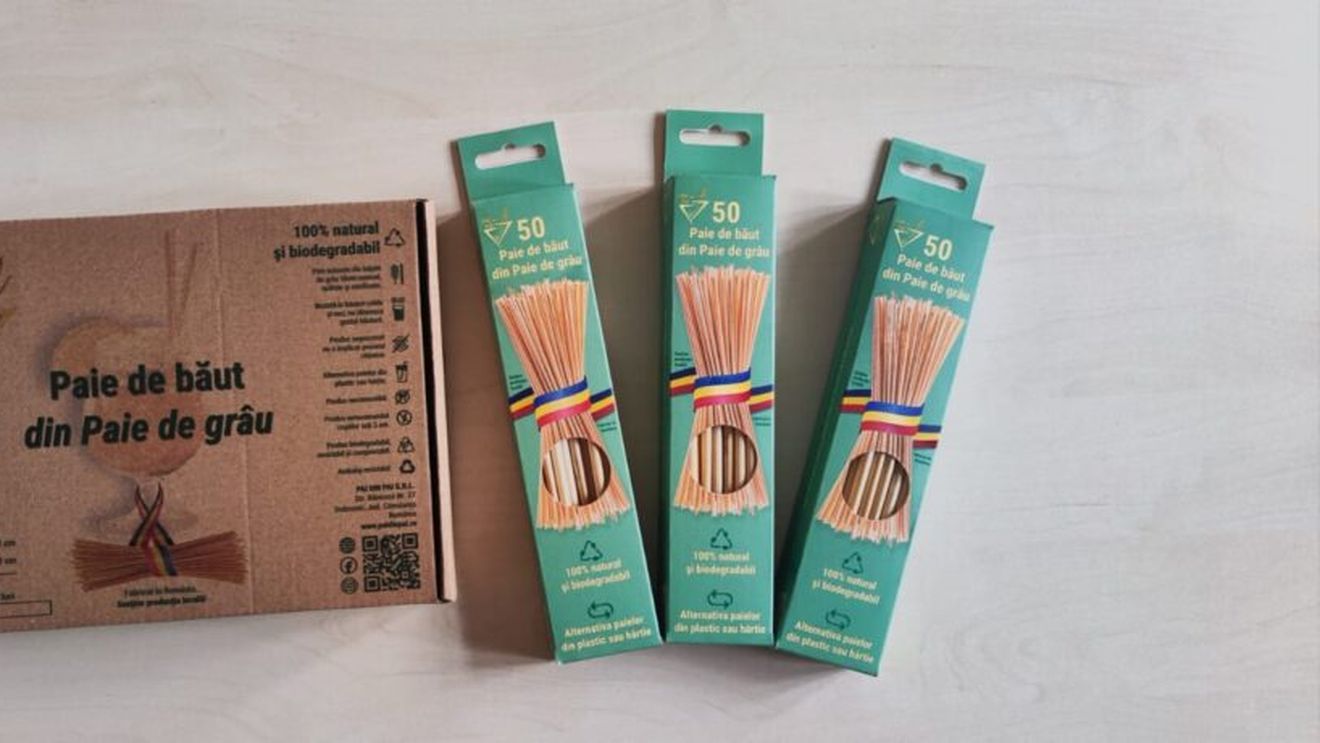 O antreprenoare încearcă să popularizeze în România paiele de băut biodegradabile din grâu, produse local / „[Paiul] Poate fi spălat inclusiv la mașina de spălat vase”