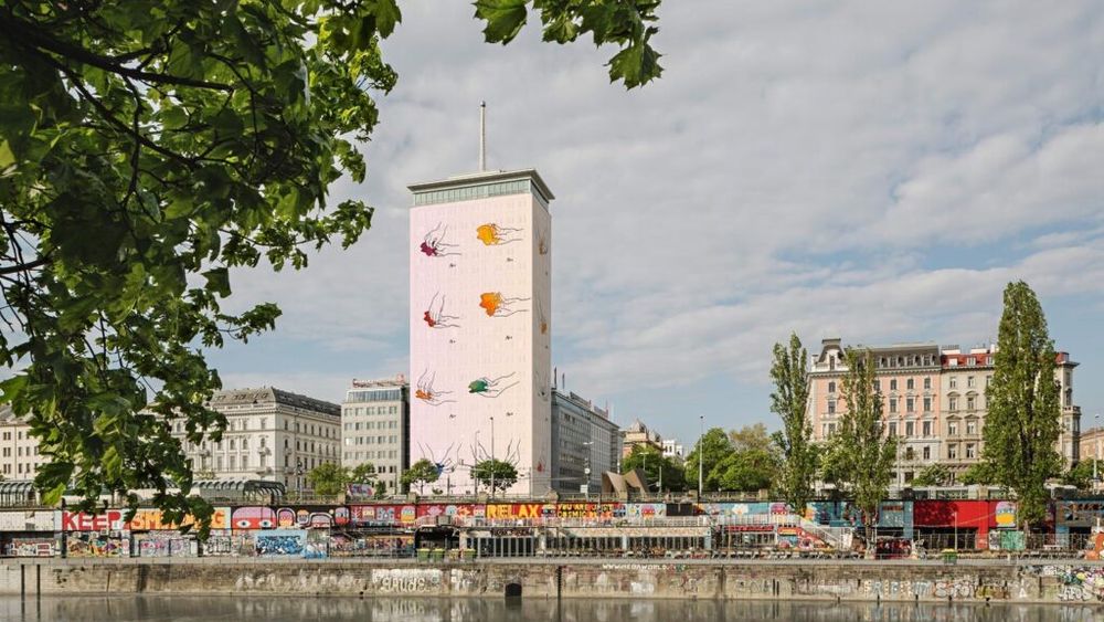 Sarmalele moldovenești ajung pe un turn emblematic din Viena / Artistul Pavel Brăila transformă Ringturm într-o operă inspirată de „gustul de acasă”