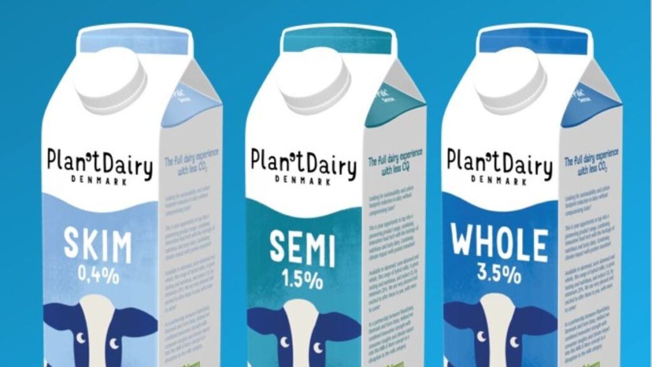 Lapte hibrid, o parte de vacă, o parte vegetal. A fost lansat cu un succes peste așteptări de compania daneză Planet Diary, care plănuiește o extindere în Europa