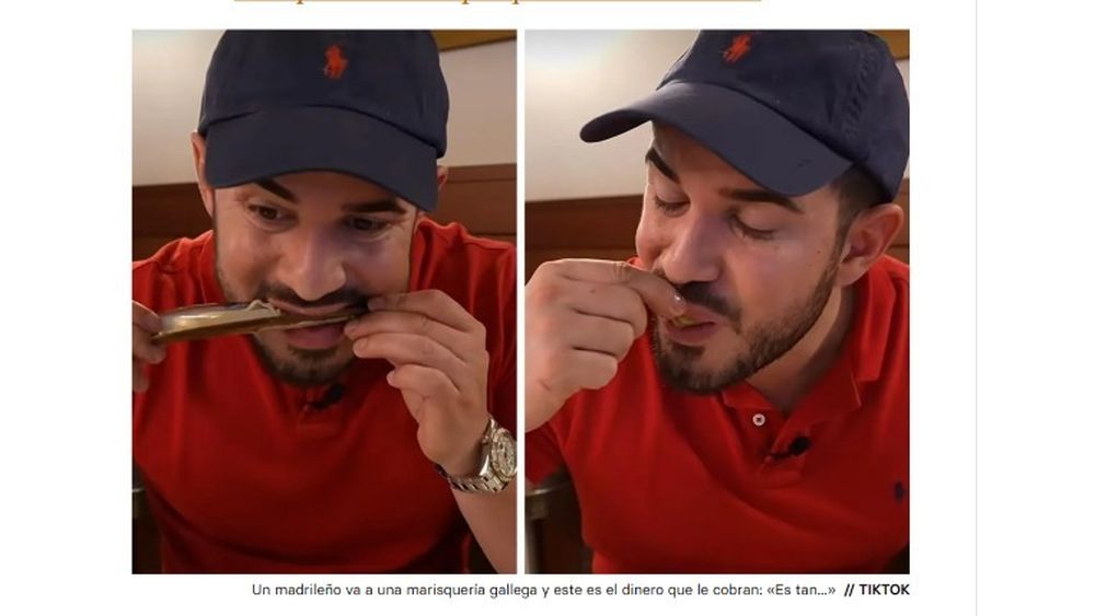 Un influencer din Madrid, criticat după ce a consumat o masă scumpă la cel mai cunoscut restaurant de fructe de mare din Spania/”„Sunt din Vigo și mănânc mai multe fructe de mare de calitate plătind o treime din prețul exorbitant plătit de tine”, i-a reproșat un utilizator