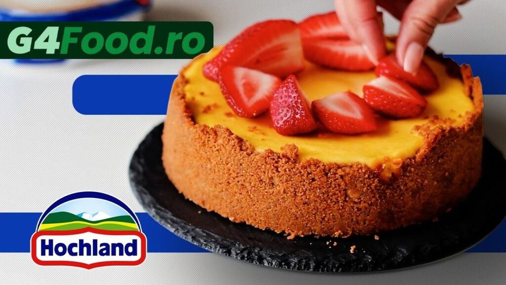 REȚETĂ VIDEO | Cheesecake cu Hochland Crème și căpșuni / Rețetă perfectă pentru Paște