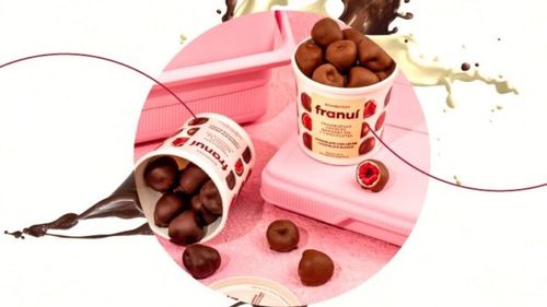 Zmeură proaspătă din Patagonia acoperită cu două straturi diferite de ciocolată. Franuì, invenția unui ciocolatier argentinian care promite să ia locul ciocolatei Dubai