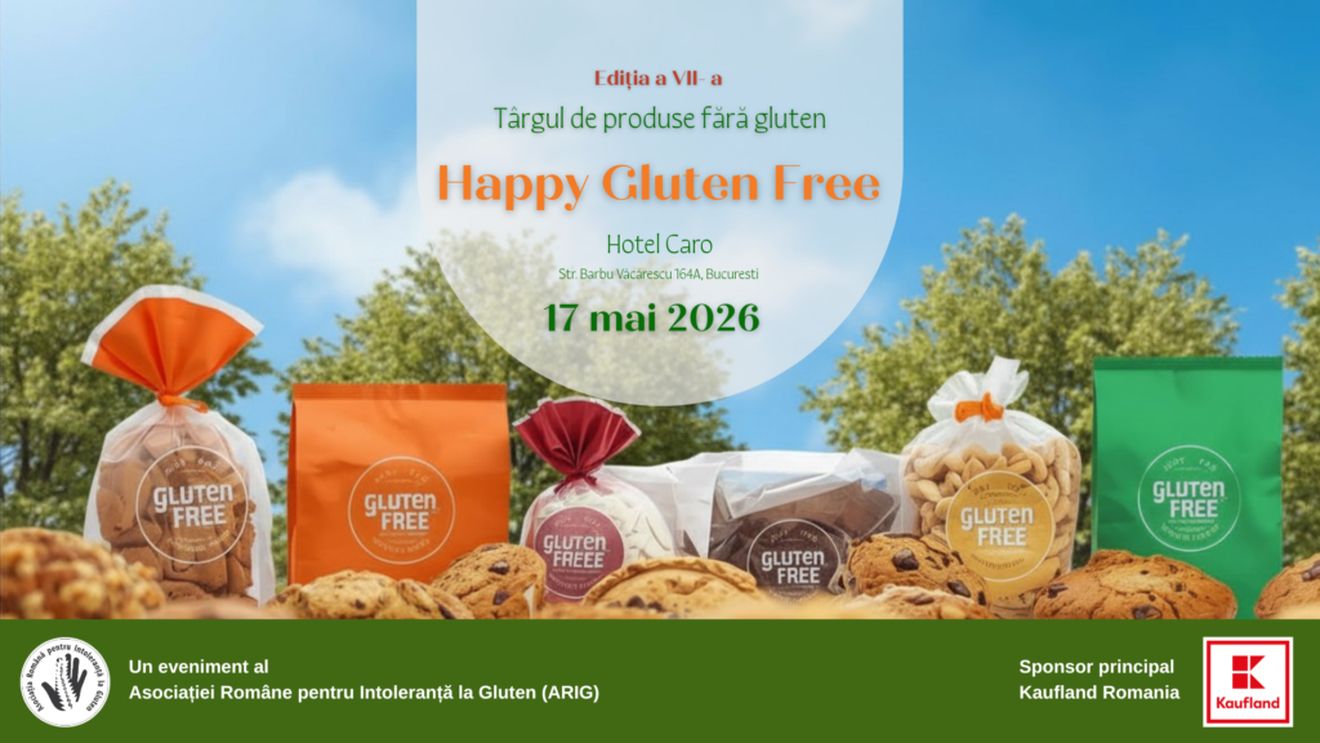 Happy Gluten Free revine la București cu cea de-a VII-a ediție / Cel mai mare târg din România dedicat persoanelor cu boală celiacă are loc pe 17 mai