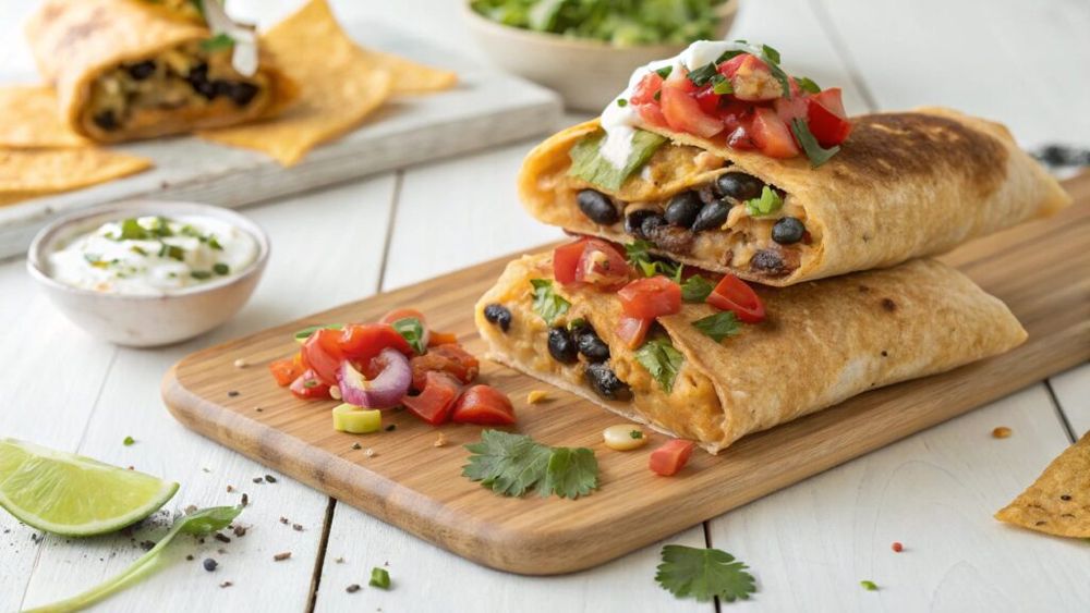 Chimichangas vegetariene la friteuza cu aer cald/ Fără prăjeală, de post și delicioase 