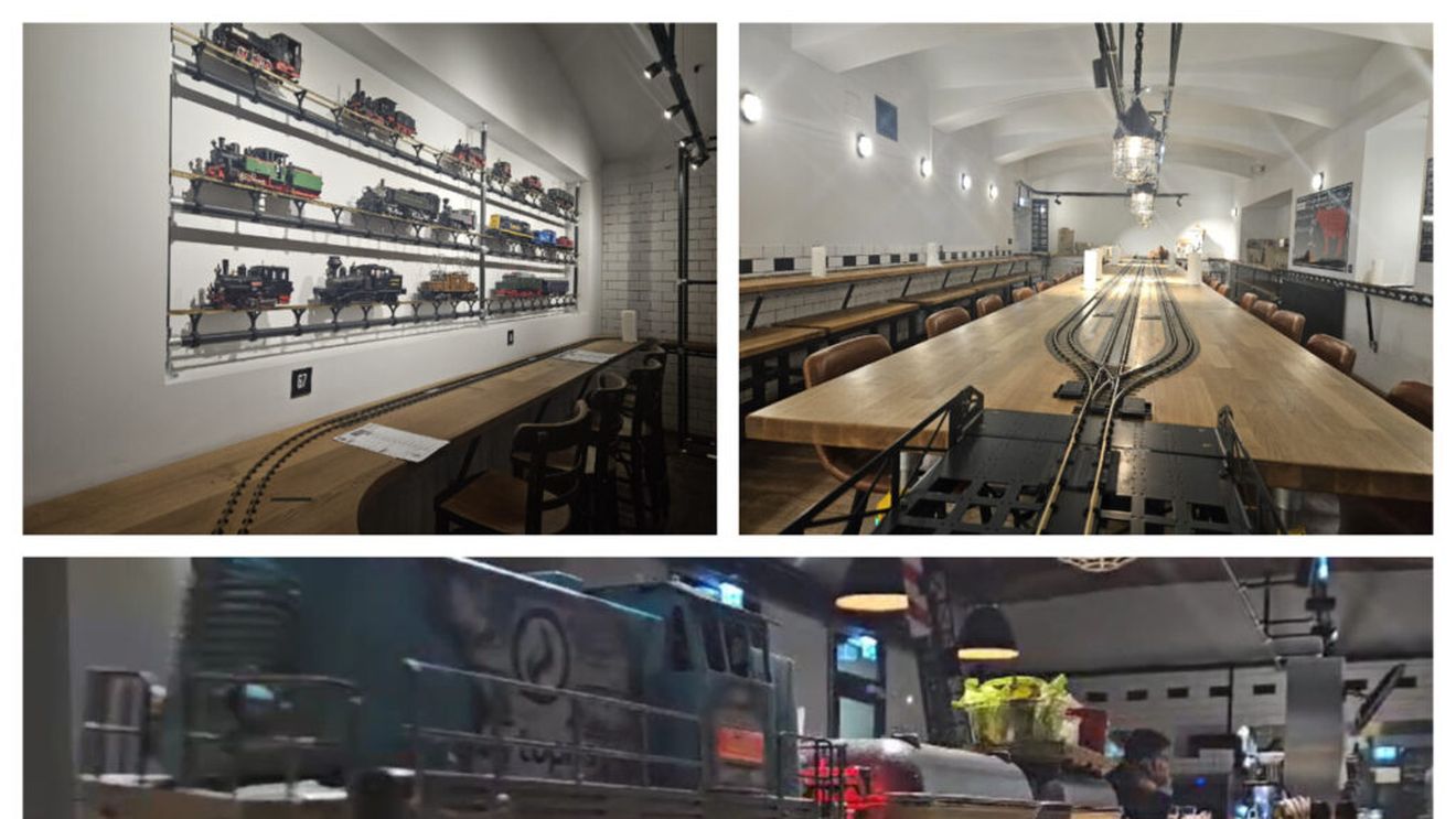 Restaurantul unde chelnerii au fost înlocuiți cu ... trenulețe / Mâncarea și băuturile sunt aduse direct la masa clienților pe șine de tren / Majoritatea preparatelor sunt din carne BIO (Video)