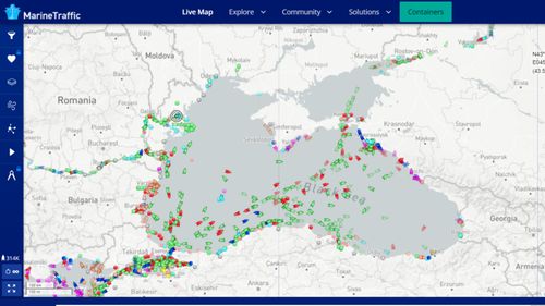 Circulația navelor din porturile maritime ucrainene a încetat, după expirarea în 17 iulie a acordului privind exportul de cereale prin Marea Neagră; aglomerație mare de nave, în apropiere de Sulina; porturile maritime rusești, active, în timp ce armata rusă bombardează Odesa