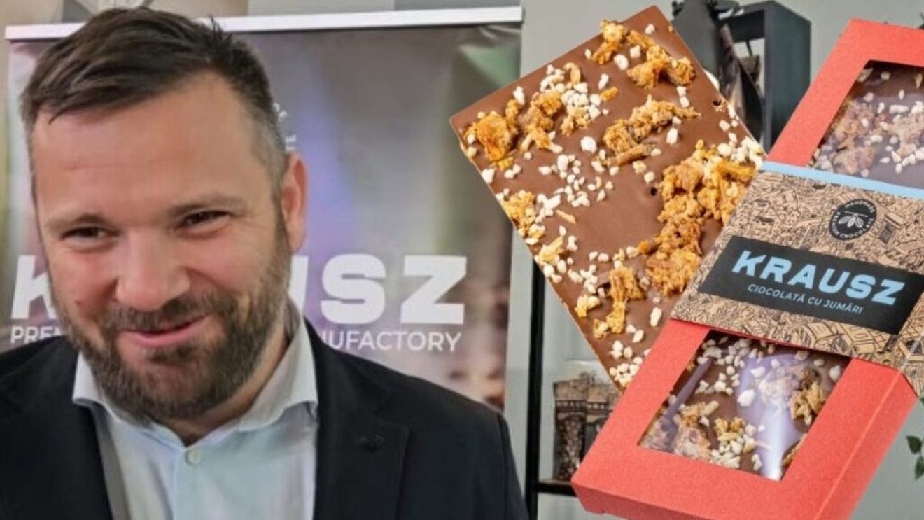 Ciocolata „Dubai” e istorie. Un antreprenor din România a creat „ciocolata cu jumări” / Fazakas Szilard, inițiatorul Krausz: „Dulce cu sărat se potrivește întotdeauna” (VIDEO)