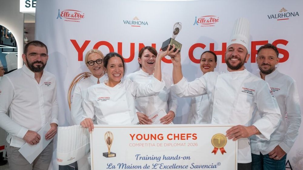Tinerii cofetari Sabina Sopterean și Vlad Niculici, câștigătorii Young Chefs 2026 / Chef Ana Consulea: „Anul acesta a fost în centru un desert care ne evocă multe amintiri - Diplomatul”