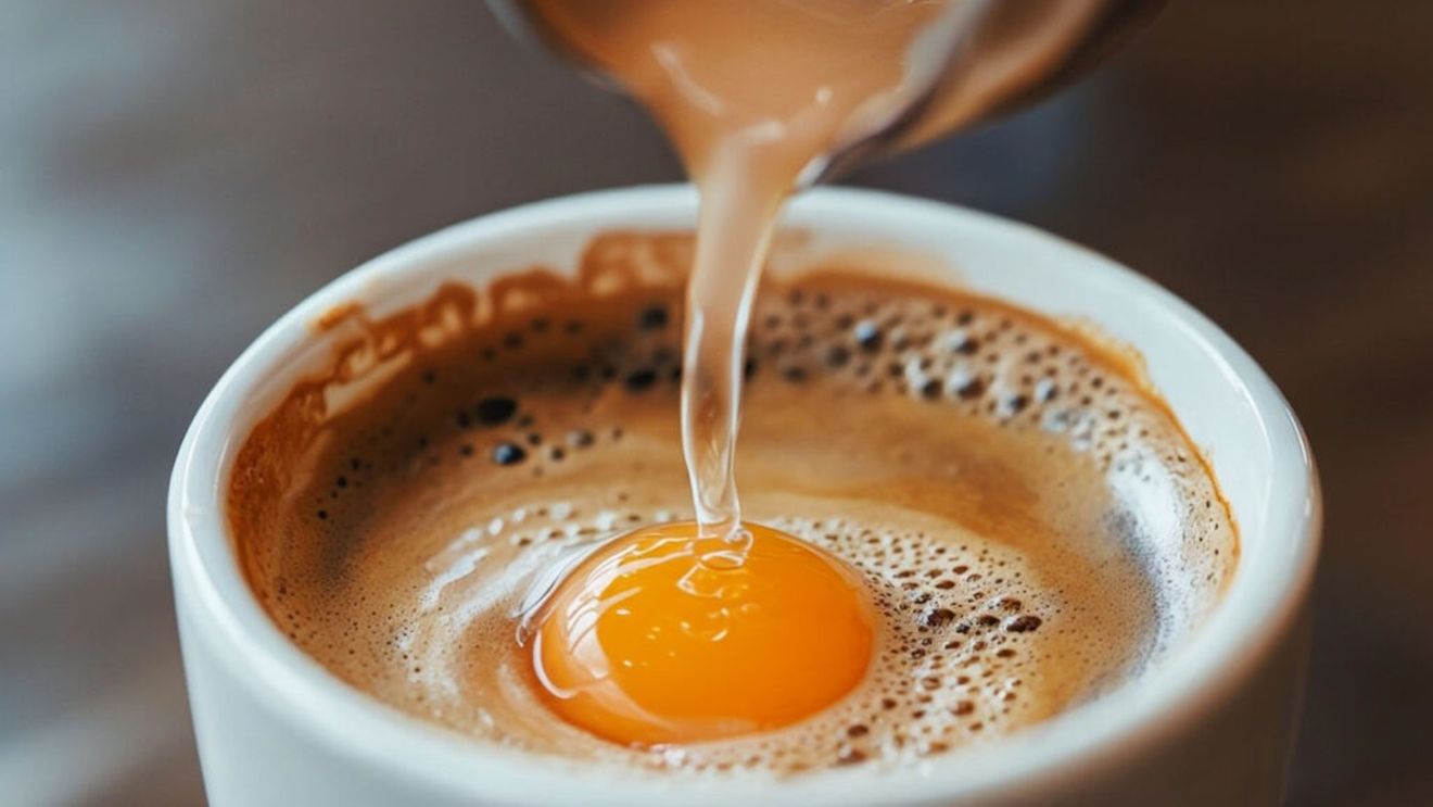 Oamenii adaugă ouă întregi, inclusiv coji, în cafeaua de dimineață. Este periculos acest obicei?