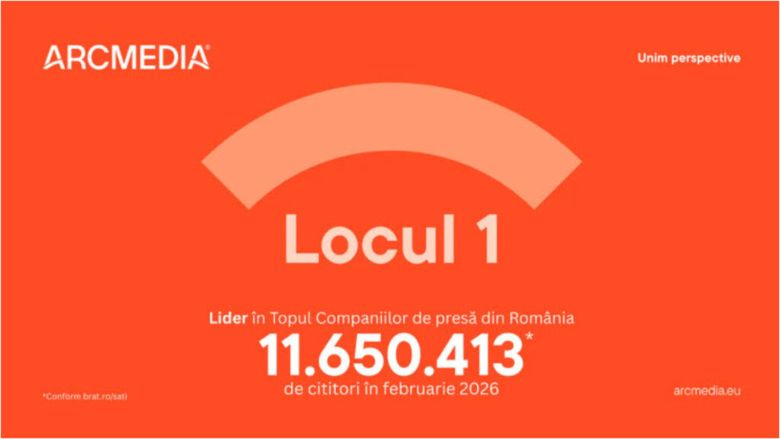 Locul 1. ARCMEDIA, liderul în presa online din România cu peste 11,6 milioane de cititori în luna februarie/ G4Food este parte a grupului ARCMEDIA