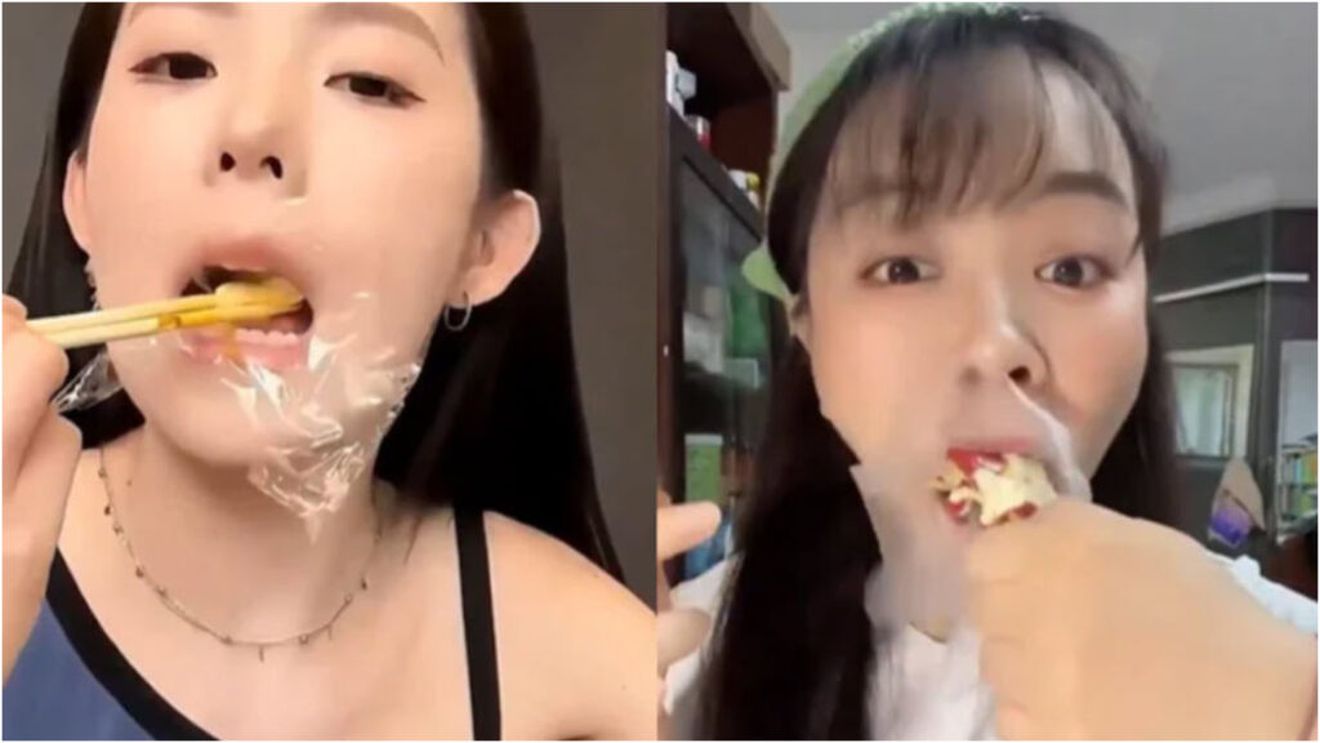 VIDEO „Să mănânci” cu un plastic în gură, trendul periculos de pe rețelele sociale, care promite satisfacerea poftelor alimentare fără a ingera calorii/ Un mod de a slăbi care vine cu riscuri și anxietate
