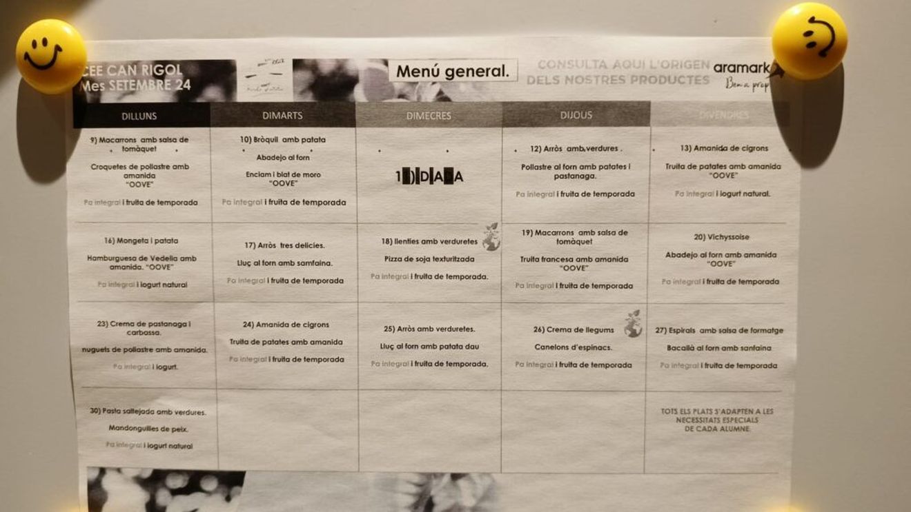 Ce meniu au cantinele școlare în Spania. Părinții pot achita o masă caldă, bine echilibrată nutrițional, pentru copii. Sau îi pot lua în pauza de masă să mănânce acasă. Există și cazuri în care masa la școală este gratuită