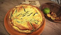 Rețetele Juanitei | Cina perfectă în 30 de minute/ Tartă quiche cu umplutură din 3 ingrediente, sparanghel și aluat gata pregătit