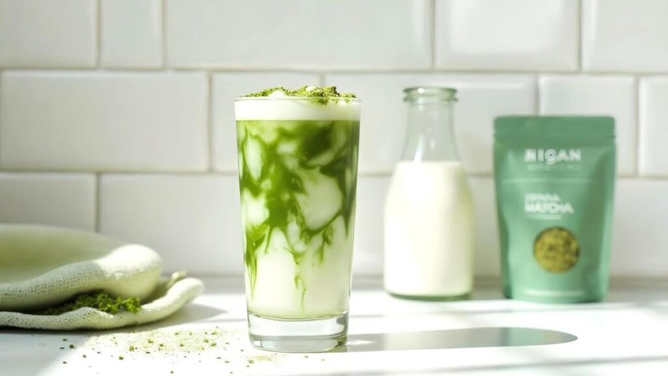 Latte matcha rece, băutura verii fierbinți. E nevoie de doar câteva minute ca să prepari această băutură sănătoasă și reconfortantă