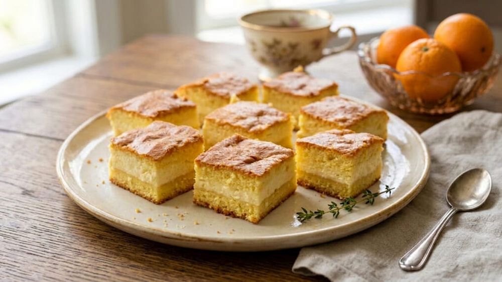 Prăjitură turnată cu cremă de brânză Hochland Crème Clasic și aromă de portocală/ Ușor de pregătit, va fi vedeta mesei de Paște