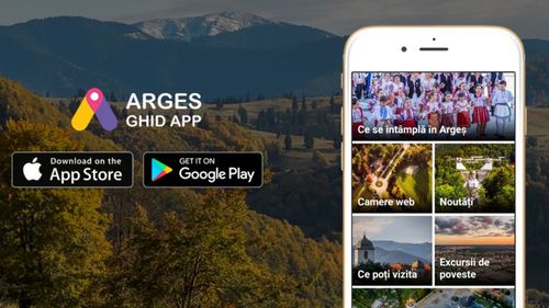 Atracţiile turistice din judeţul Argeș, inclusiv facilităţile gastronomice, disponibile în aplicaţia mobilă Argeș Ghid