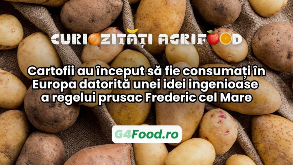 Curiozități agrifood - 26 iunie / Cartofii au început să fie consumați în Europa datorită unei idei ingenioase a regelui prusac Frederic cel Mare