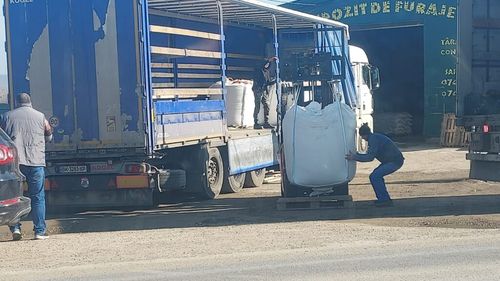 Jurnalistul Ovidiu Ghinea a publicat azi câteva poze cu un camion ucrainean, însoțite de comentariul: „Imagini cu cereale din Ucraina, descărcate într-o fermă din Vaslui!” / Patronul depozitului de furaje: „În saci e fasole, nu sunt cereale”