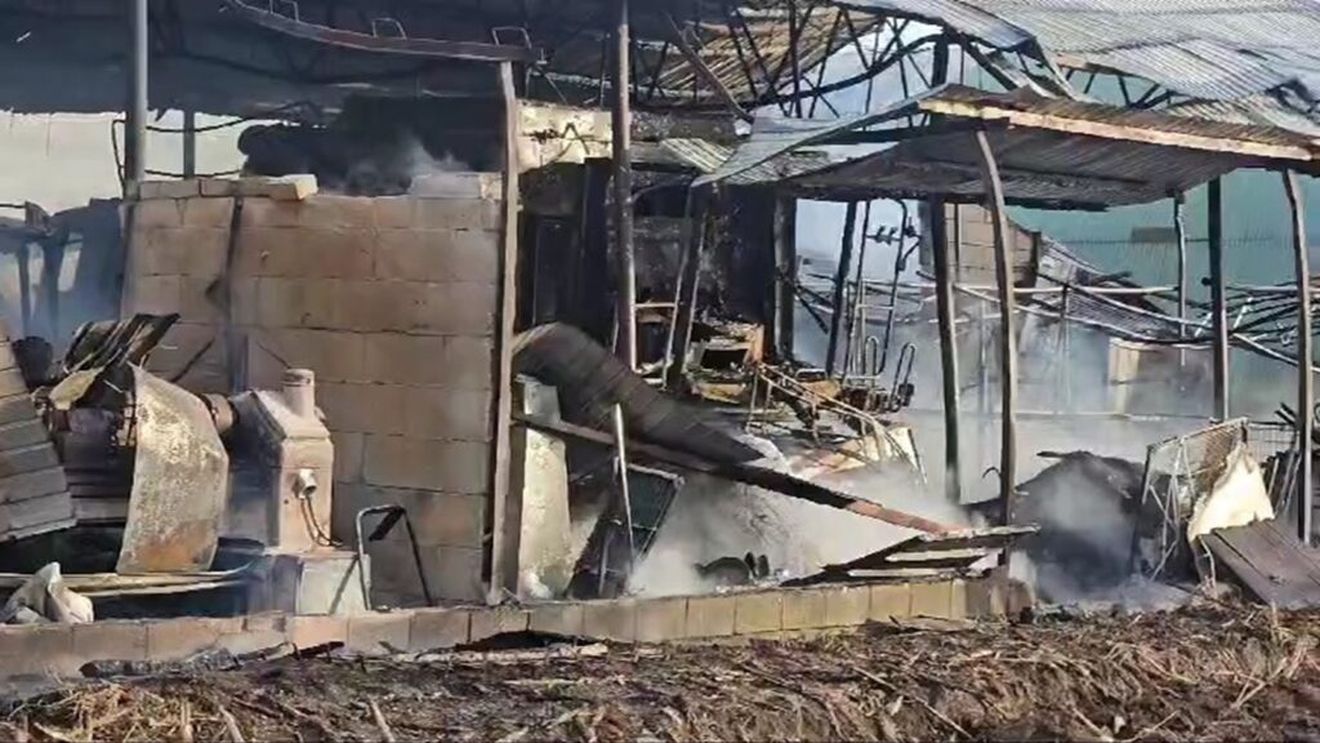 Utilaje agricole şi zeci de tone de soia, distruse de incendiul din localitatea Catalina, în Covasna