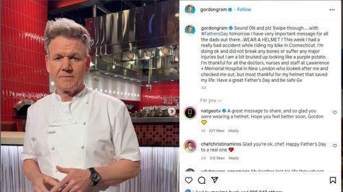 Bucătarii nu se accidentează în fața aragazului, ci în trafic. Celebrul chef britanic Gordon Ramsay dezvăluie că a fost victima unui grav accident de bicicletă în Statele Unite