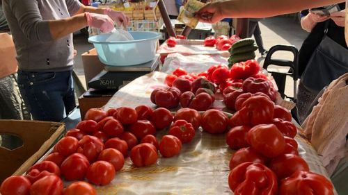 50 de lei, kilogramul de roșii românești în Piața Cibin din Sibiu. „Vânzarea a mers foarte bine”