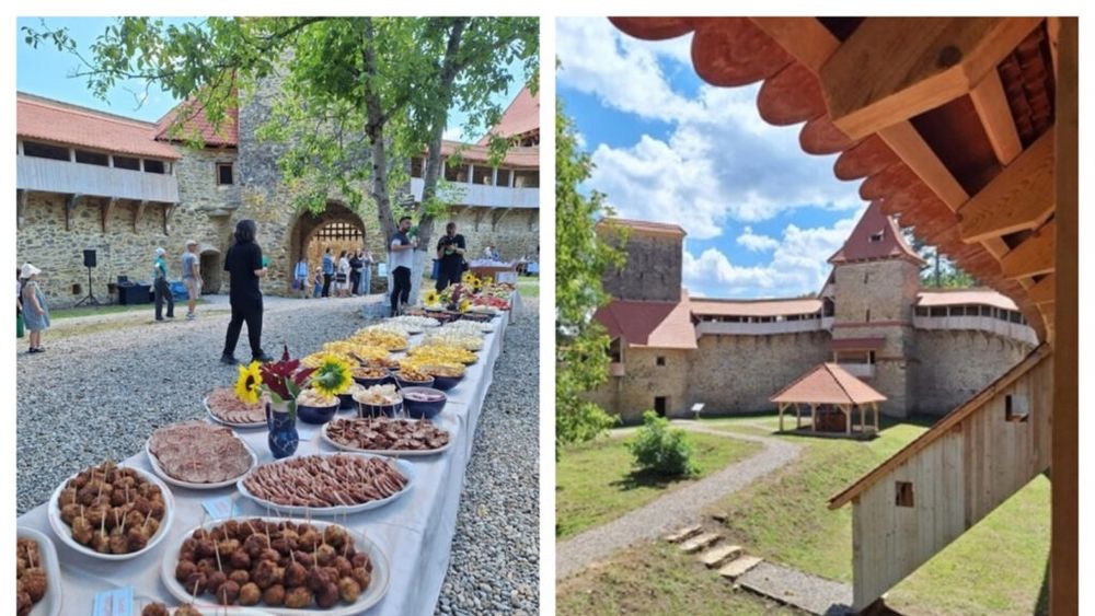Cetatea de refugiu Saschiz, redeschisă pentru public cu un picnic cultural care „hrăneşte solidaritatea” / Brunch-ul a inclus prăjituri, chiftele şi caş / Fondurile obţinute vor fi direcţionate către cantina „Bucate din Vecinătate”