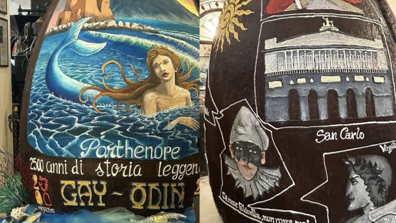 Orașul Napoli celebrează de Paște 2.500 de ani de existenţă printr-un ou de ciocolată gigantic, pe care apar desenate manual simboluri citadine mai vechi sau mai noi