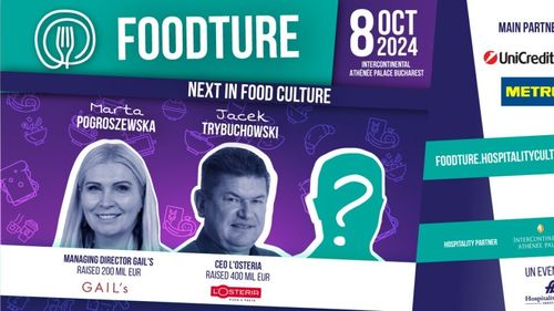 Conferința Foodture – Next in food culture va avea loc pe 8 octombrie. Liderii unora dintre cele mai mari lanțuri din foodservice-ul european ajung în premieră la București(Parteneriat)