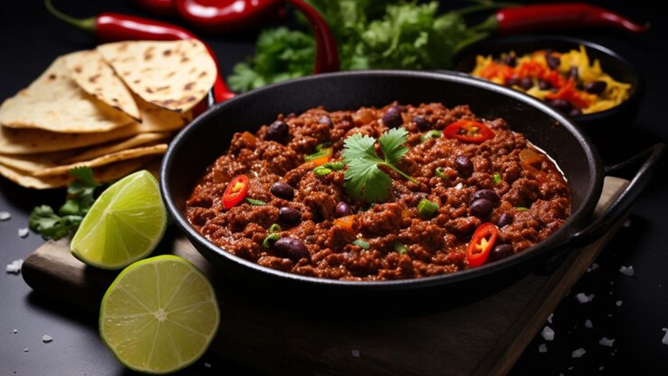 Idei pentru masa de seară. Chilli con carne. Rețetă clasică tex-mex picantă cu carne, fasole, ardei
