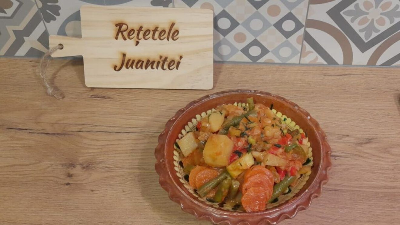 Rețetele Juanitei | Ghiveci călugăresc - o rețetă de post, un buchet de arome de legume de primăvară, cu mult usturoi și ceapă verde