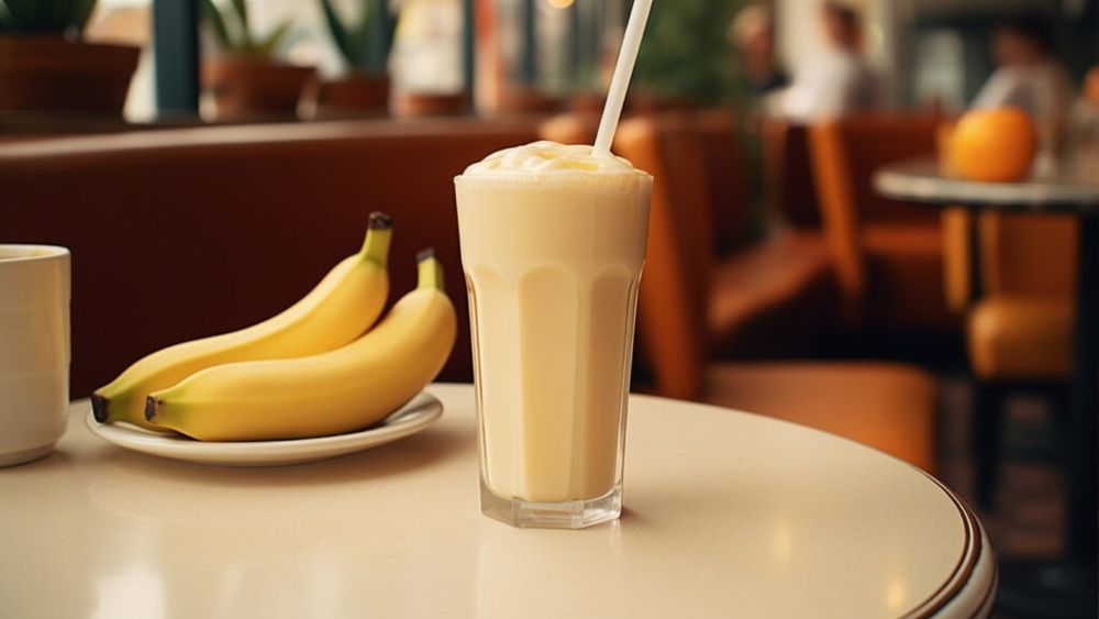 Frappé sau friptură, într-o zi de vară? Iată cum se face un frappé rapid de banane. Poate fi și pe post de cină