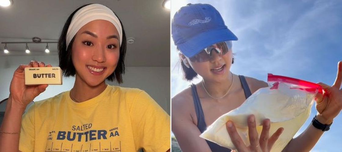 Știai că poți face unt în timp ce alergi? Experimentul unei alergătoare a strâns milioane de vizualizări